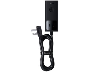 شارژر دیواری و آداپتور برق فست شارژ 30 وات با کابل برق 3 متری بیسوس Baseus PowerCombo Digital PowerStrip PSLA000101