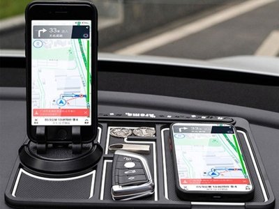 پد نگهدارنده موبایل ضدلغزش خودرو باویس BAVISS Dashboard Mat Phone Holder with Aromatherapy Slot B-28