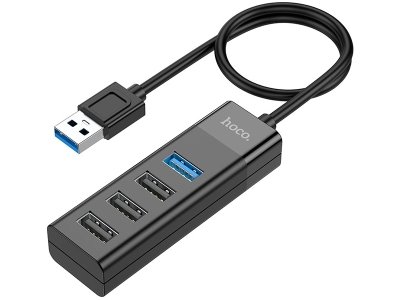 هاب یو اس بی 4 پورت هوکو Hoco USB hub 4-in-1 HB25 USB to USB3.0+USB2.0*3