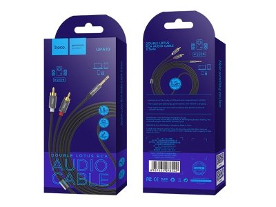 کابل انتقال صدا  با دو خروجی هوکو Hoco Cable dual RCA to 3.5mm UPA10