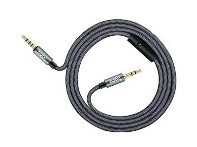 کابل انتقال صدا میکروفون دار هوکو Hoco Cable UPA04 Noble sound AUX with mic and button