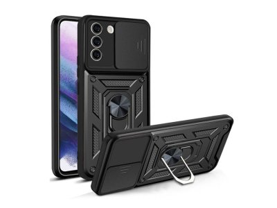 قاب محافظ لنز و حلقه دار سامسونگ Samsung Galaxy S21 FE Slide Camera & Ring Holder Stand Case