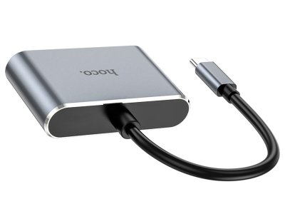 مبدل تایپ سی به اچ دی ام آی و وی جی آی هوکو Hoco Converter HB29 Easy-lead Type-C to HDMI + VGA