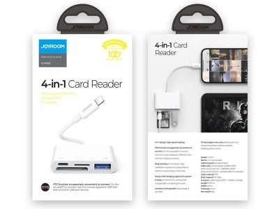 مبدل لایتنینگ چهار پورت جویروم Joyroom S-H142 Lightning To Usb Otg Card Reader