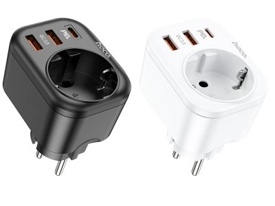 سوکت برق و 2 یو اس بی و 1 تایپ سی هوکو Hoco Multifunctional socket NS3 EU / GER