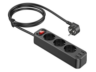 چند راهی برق 3 سوکت و 3 یو اس بی هوکو Hoco Extension socket NS2 EU / GER
