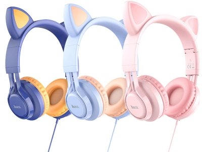 هدست سیمی کودکان هوکو W36 Cat ear