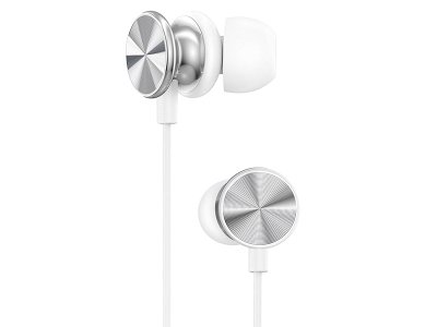 هندزفری سیمی پلاتینیوم با جک 3.5 میلیمتری هوکو Hoco Wired earphones 3.5mm M96 Platinum with mic