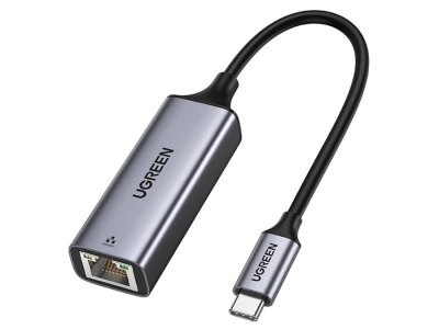 تبدیل تایپ سی به LAN یوگرین Ugreen CM199 50737 Type C To Ethernet Converter 10/100/1000 Mbps Support