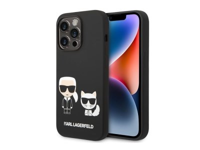 قاب سیلیکونی آیفون 14 پرو مکس طرح گربه و کارل CG Mobile iphone 14 Pro Max Cat Karl Lagerfeld Silicone Case