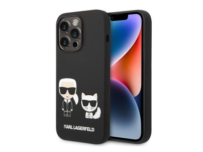 قاب سیلیکونی آیفون 14 پرو طرح گربه و کارل CG Mobile iphone 14 Pro Cat Karl Lagerfeld Silicone Case