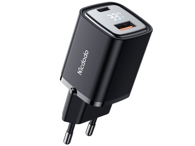 شارژر دیواری یو اس بی و تایپ سی مک دودو Mcdodo CH-1701 Digital Display Fast Charger