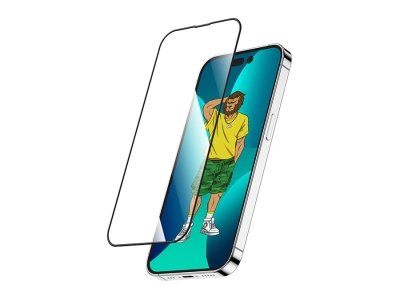 محافظ صفحه نمایش شیشه ای آیفون 14 پرو مکس گرین Green iphone 14 Pro Max 3D Silicone+ Full Curved & HD Glass