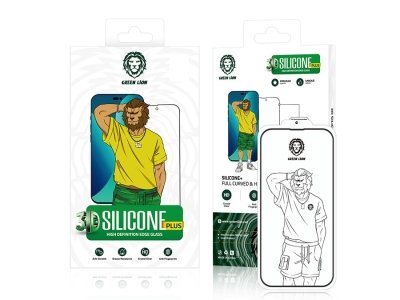 گلس آیفون 14 پلاس گرین Green iphone 14 Plus&13PRO MAX 3D Silicone Glass GN3DSHD14M