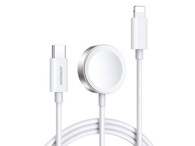 شارژر مغناطیسی اپل واچ دوکاره جویروم JOYROOM  S-IW005 Iwatch Magnetic wireless charger/lightning cable