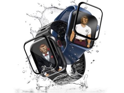 محافظ صفحه نمایش اپل واچ 45 میلیمتر گرین Green 3D HD Glass Screen Apple Watch 45 mm