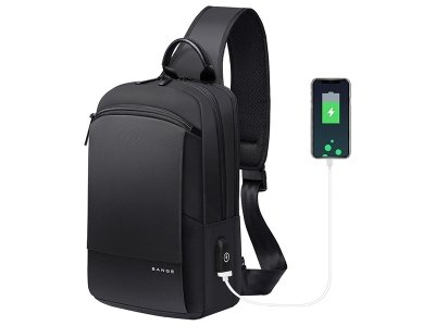 کیف کراس بادی مردانه بنج اصل Bange BG-77112 ضد آب USB دار