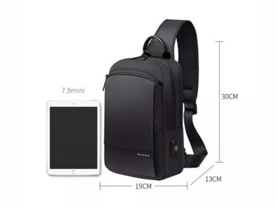 کیف کراس بادی مردانه بنج اصل Bange BG-77112 ضد آب USB دار