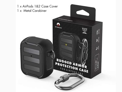کاور ایرپاد 1 و 2 دارای قلاب اتصال آها استایل AhaStyle PT115-A AirPods 1&2 Case
