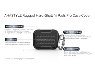 کاور ایرپاد پرو به همراه قلاب آها استایل AhaStyle PT115-Pro AirPods Pro Rugged Armor Protection Case