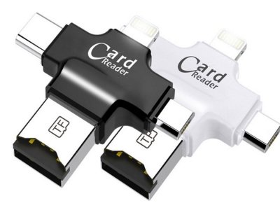 فلش مموری و کارت خوان چند سر کوتتسی Coteetci 4IN1 CARD READER (TF) CS5125-BK