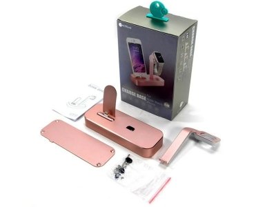 شارژر بی سیم و پایه نگهدارنده گوشی آیفون کوتتسی Coteetci Base5 2in1 iPhone&Apple Watch Stand CS2095-TS