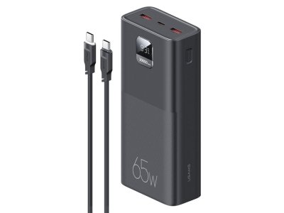 پاوربانک شارژ سریع 65 وات 30000 یوسامز USAMS-AT 30000mAh Powerbank mit Kabel US-CD185
