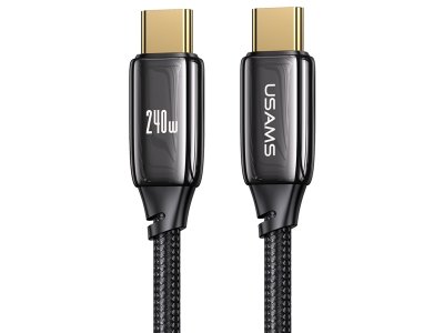 کابل دوسر تایپ‌سی سوپر فست شارژ 240 وات 1.2 متری یوسامز USAMS US-SJ580 Type-C to Type-C 240W Fast Charging Data Cable