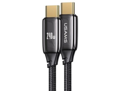 کابل دوسر تایپ‌سی سوپر فست شارژ 240 وات دو متری یوسامز USAMS US-SJ581 U82 Type-C 240W Fast Charging Data Cable