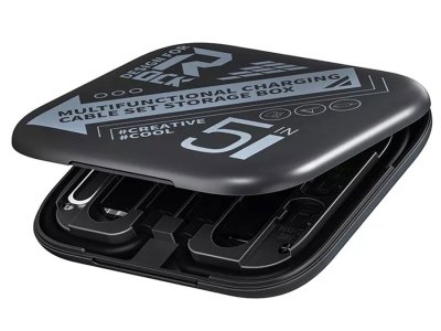 مجموعه کابل چند کاره تایپ سی، یو اس بی, میکرو و لایتنینگ 60 وات راک ROCK  RCB0831 ,RCB0832 Newest Multifunctional Charging Cable Set Storage Box
