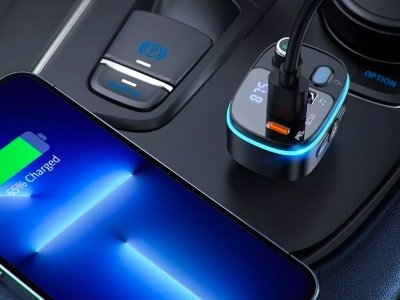 شارژر فندکی فست شارژ ماشین 20 وات تایپ سی و FM پلیر هوکو E62