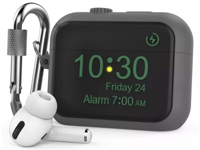 کاور سیلیکونی ایرپاد پرو طرح اپل واچ به همراه قلاب AhaStyle PT104 AirPods Pro Case