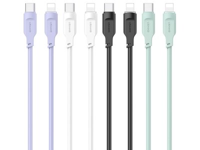 کابل سوپر فست شارژ تایپ سی به لایتنینگ 100 وات 1.2 متری یوسامز USAMS US-SJ566 Type-C to Lightning Fast Charging Cable