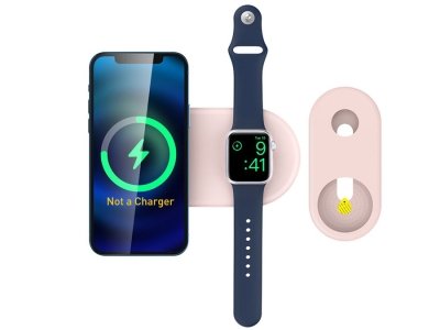 پایه شارژر گوشی آیفون مگ سیف و اپل واچ آها استایل AhaStyle 2-in-1 PT135 stand Matched MagSafe and iWatch