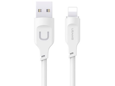 کابل شارژ سریع لایتنینگ ال ای دار 1.2 متری یوسامز USAMS US-SJ565 USB to Lightning fast charging cable 2.4A