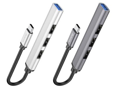 هاب تایپ سی چهار پورت یو اس بی هوکو Hoco Type-C hub 4-in-1 HB26 USB3.0+USB2.0*3