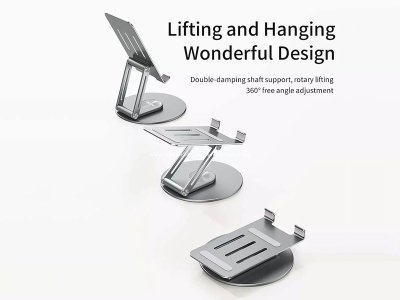 هولدر رومیزی موبایل و تبلت تاشو چرخشی راک ROCK Metal Rotating Foldable Desktop Stand RPH0993