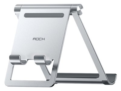 هولدر موبایل و تبلت رومیزی دوطرفه راک ROCK RPH0983 Metal Multifunctional Two-way Desk Stand