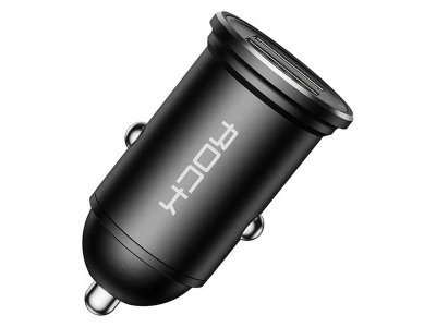 شارژر فندکی سریع دو پورت یو اس بی راک ROCK H11 4.8A 24W Mini Dual USB Car Charger