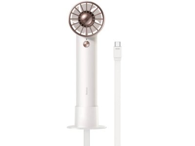 پنکه دستی و پاوربانک 4000 لایتنینگ بیسوس Baseus Handheld Fan With Power Bank Lightning Cable ACFX010003