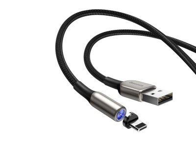 کابل لایتنینگ مگنتی 2 متری با توان 1.5 آمپر بیسوس Baseus Zinc Magnetic Cable Lightning  1.5A Charging CAMXC-I01