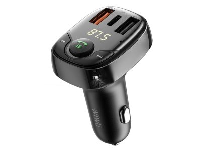 شارژر فندکی فست شارژ تایپ سی و گیرنده بلوتوث ضبط ماشین ویوو PC600