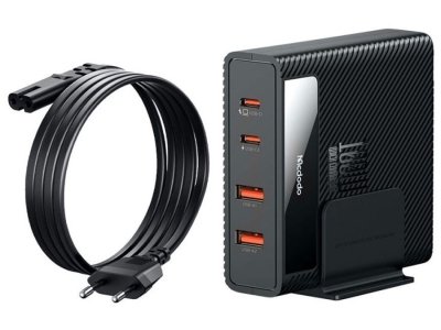 شارژر دیواری فست چندکاره تایپ سی و یو اس بی با توان 100 وات مک دودو Mcdodo CH-1802 Charger Station GaN 100W