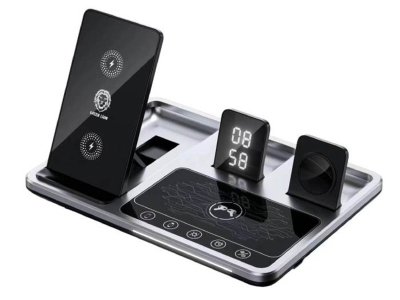 شارژر وایرلس چندکاره گرین Green 4 in 1 Wireless Charger Station GN4IN1WCS