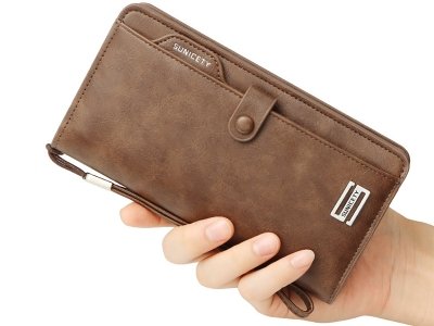 کیف پول و جاکارتی مردانه بزرگ سانی ستی SUNICETY S3061 Men's Wallet Zipper Hand Hold Mobile Phone Bag