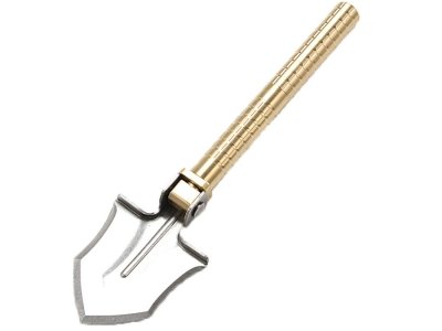 بیل کوچک باغبانی برنجی دارای چاقوی مخفی Brass multi-functional small shovel hidden knife portable
