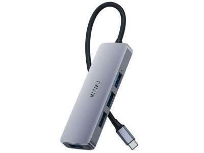 هاب تایپ سی چهار پورت یو اس بی فلزی ویوو WiWU Alpha A440 Pro Usb C Hub 4-in-1