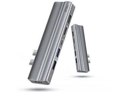 هاب تایپ سی 8 پورت فلزی مک بوک ویوو Wiwu T9 8 In 1 Type-C HUB