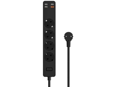 چند راهی برق 4 سوکت و 3 یو اس بی و 1 تایپ سی ویوو WiWU U01 Power Strip Socket With 4 AC 3 USB 20W PD
