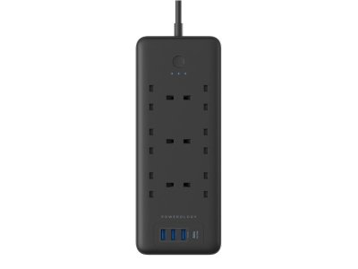 چند راهی برق هوشمند 6 سوکت، 3 یواس بی و 1 تایپ سی پاورولوژی Powerology Smart Multiport Socket UK PSMSUPD